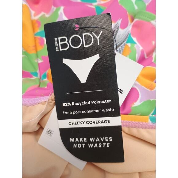 Cotton On Women's Floral-Print Cheeky One-Piece Swimsuit Size XL NWT - Picture 11 of 12